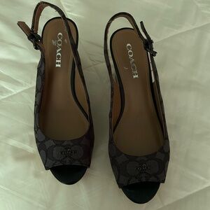 Coach sling back heels